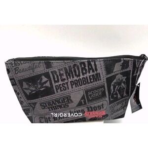 Covergirl Stranger Things Makeup/cosmetic  Bag IV Upside Down Black Grey NEW